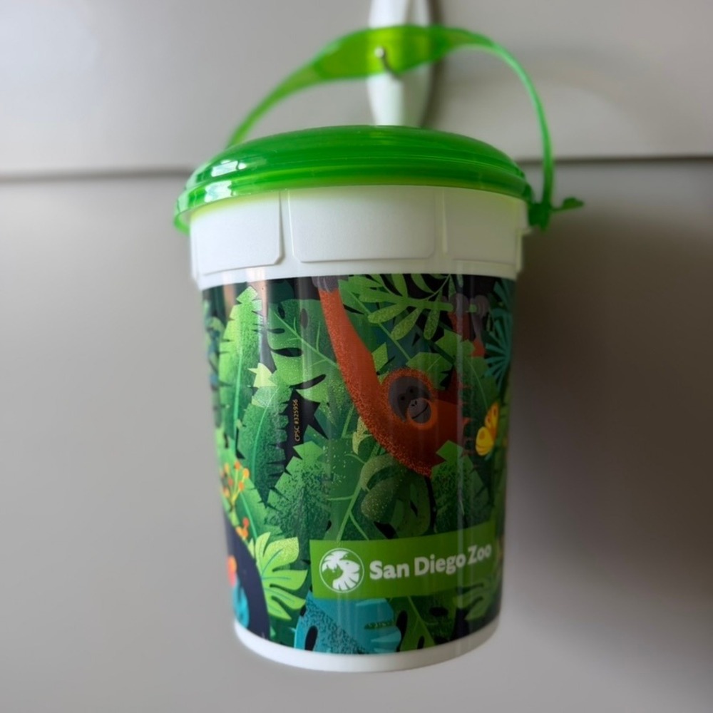 San Diego‎ Zoo Wildlife Alliance Jungle Popcorn Bucket Green Souvenir Kids 2026
